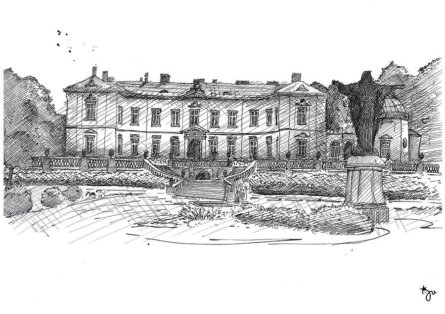 900x636 lietuva palanga tiskeviciaus palace drawing - Palace Drawing
