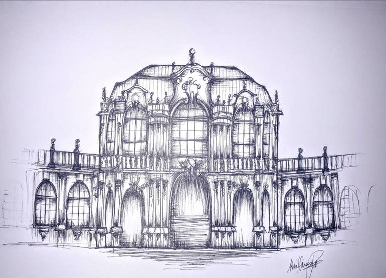 770x554 zwinger palace drawing - Palace Drawing