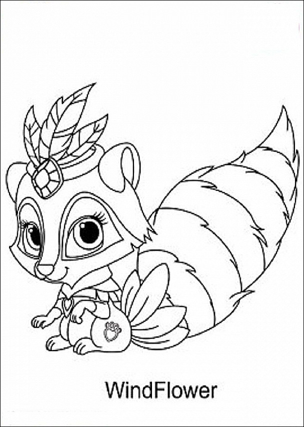 608x855 Princess Palace Pets Pictures Free Coloring Sheets - Palace Pets Drawing