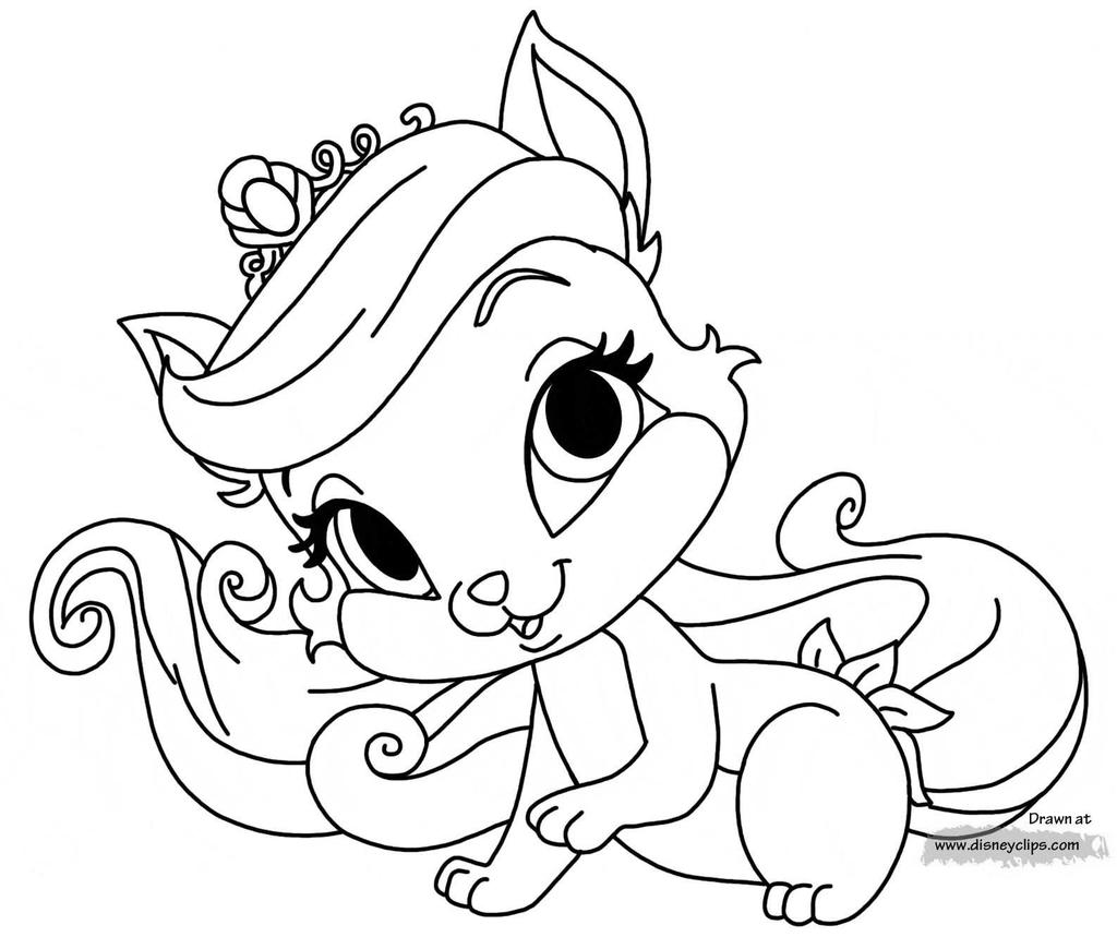 1024x859 Princess Palace Pets Coloring Pages - Palace Pets Drawing