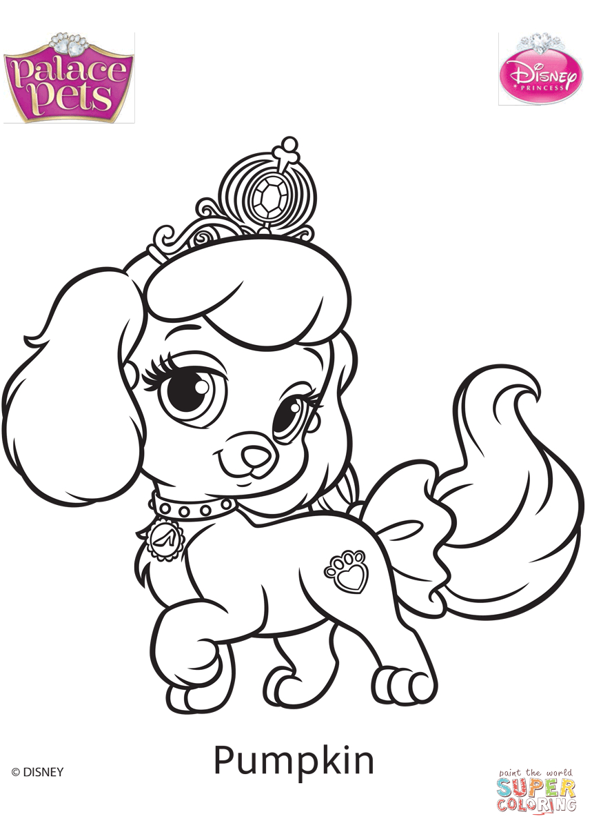 859x1203 Princess Pets Coloring Pages Palace Pets Pumpkin Coloring - Palace Pets Drawing