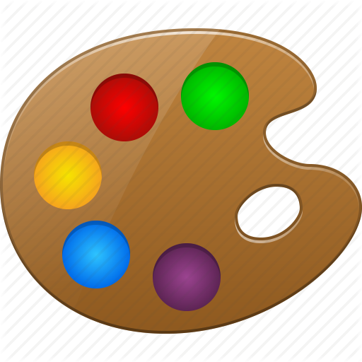 512x512 Artistic, Color Palette, Draw, Drawing, Gallery, Paint, Paintbrush - Palette Drawing