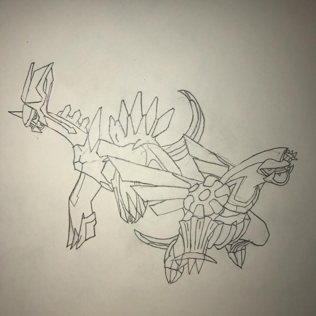 1024x1024 my dialga and palkia drawing - Palkia Drawing