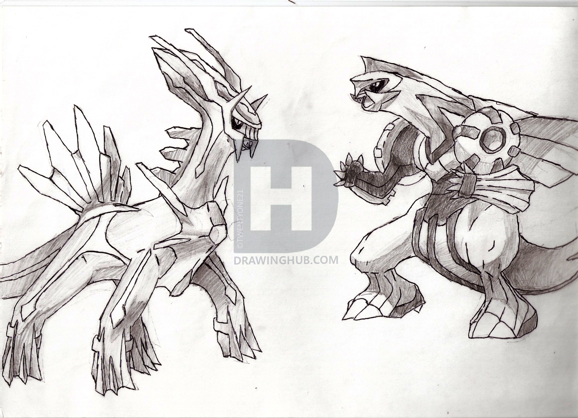 2319x1676 dialga and palkia drawing - Palkia Drawing