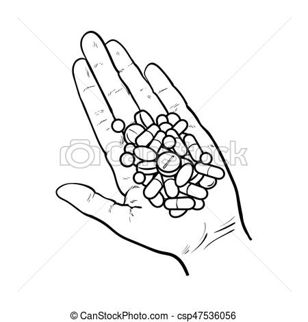 450x470 Huge Collection Of 'open Palm Hand Drawing' Download More Than - Palm Of Hand Drawing