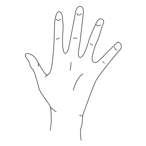 512x512 Palm Hand Gesture Fingers - Palm Of Hand Drawing