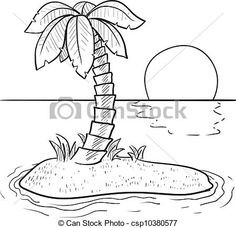 236x228 palm tree beach coloring pages best of best beach drawings - Palm Tree Beach Drawing