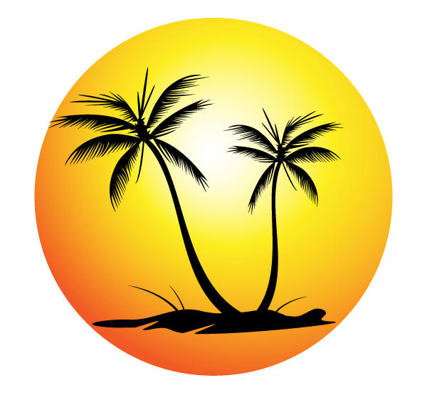 600x555 hand drawn palm trees on the beach pattern free vectors ui - Palm Tree Beach Drawing