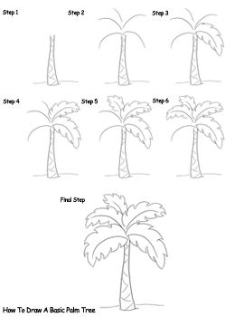 270x350 how to draw palm trees beach craft drawings, palm tree drawing - Palm Tree Drawing Step By Step