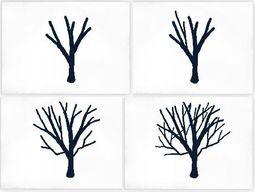 500x377 Tree Drawing Easy Step - Palm Tree Drawing Steps