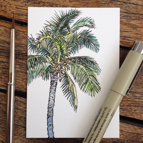 500x500 image about tumblr in art and wallpapers - Palm Tree Drawing Tumblr