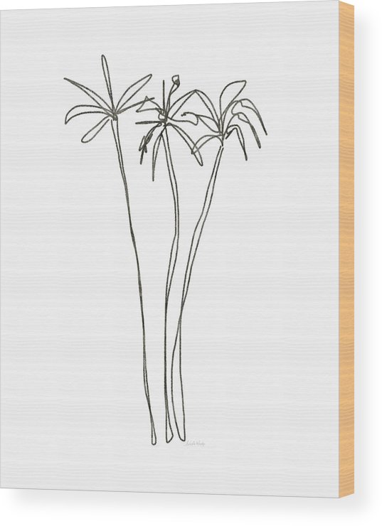 537x740 three tall palm trees art - Palm Tree Line Drawing