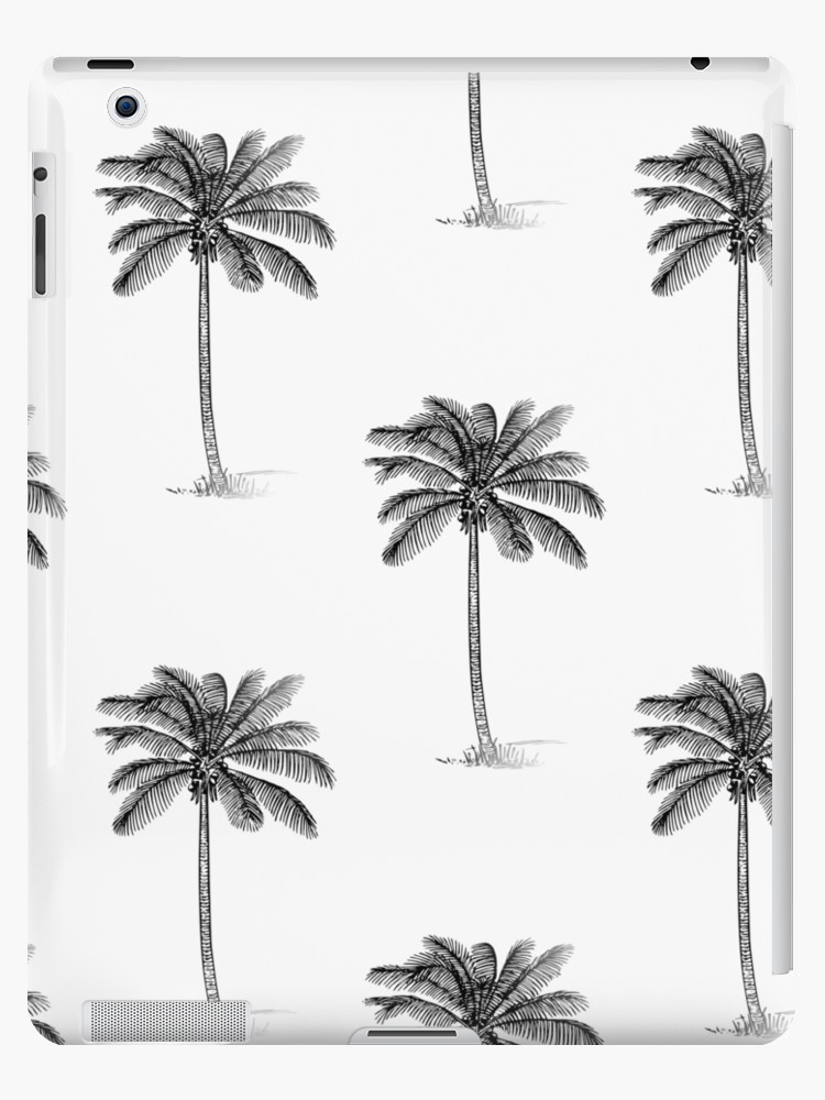 750x1000 Coconut Palm Trees Line Drawing Pattern Ipad Cases Skins - Palm Tree Line Drawing