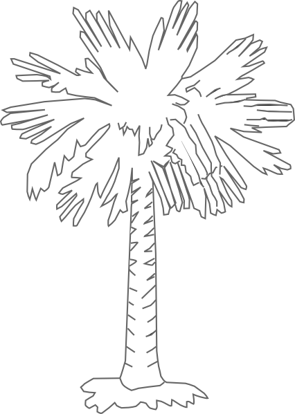 426x599 south carolina palmetto logo palmetto tree clear clip art - Palmetto Tree Drawing
