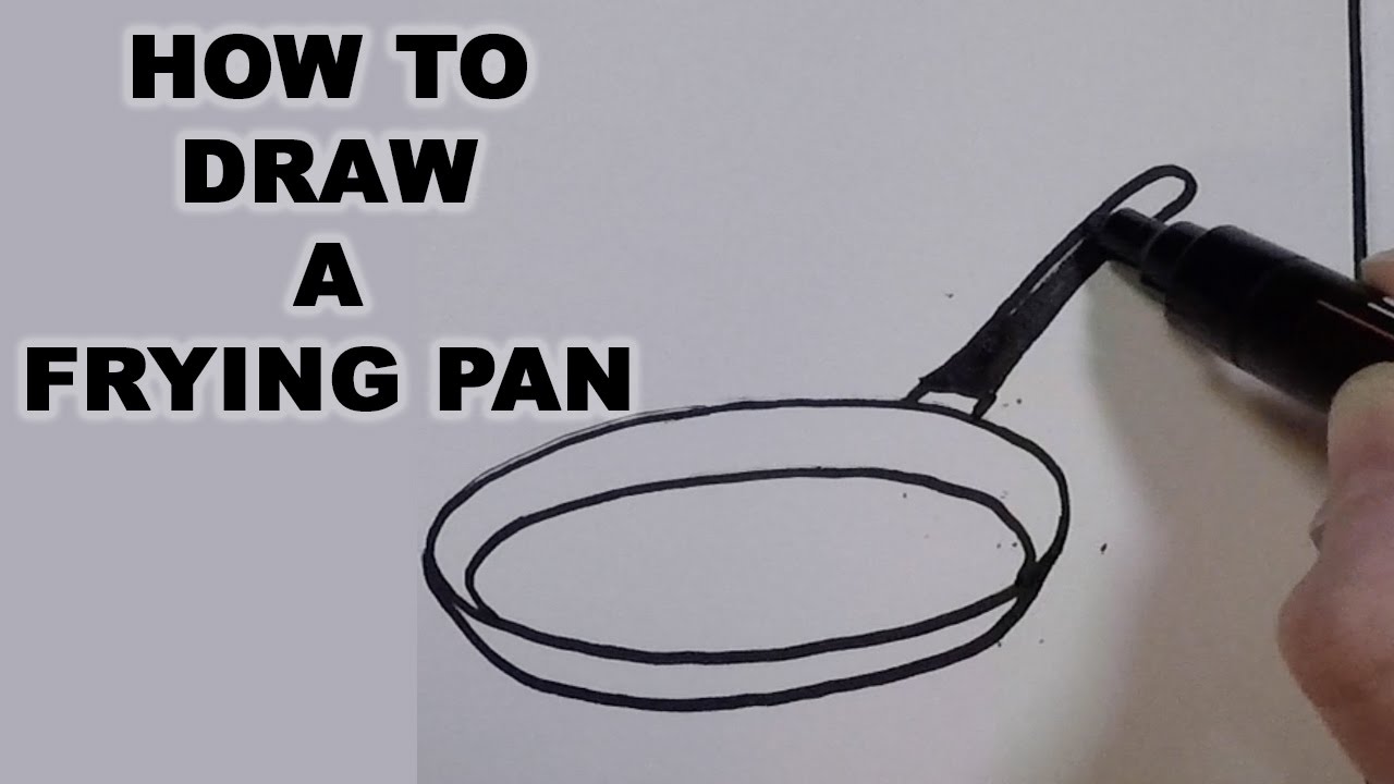 1280x720 how to draw a frying pan - Pan Drawing