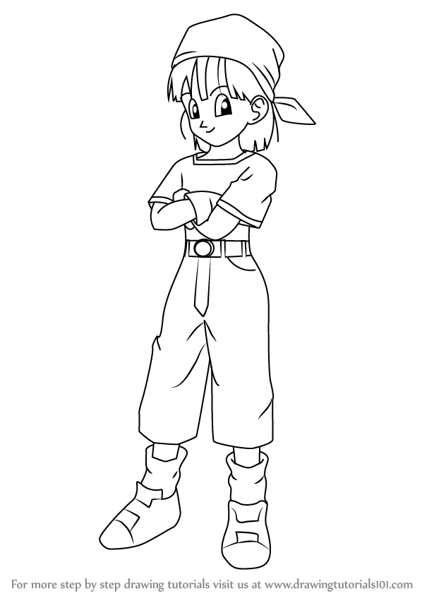 598x844 learn how to draw pan from dragon ball z - Pan Drawing