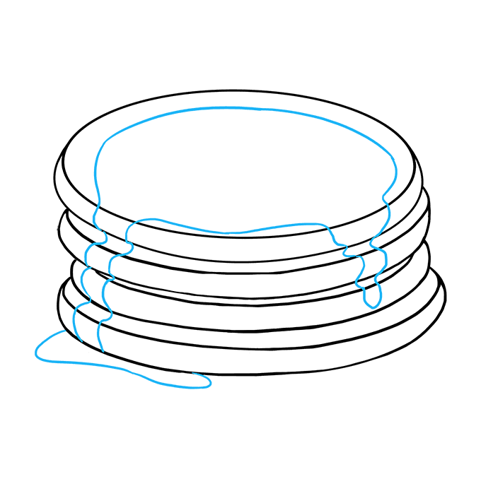 680x678 How To Draw Pancakes - Pancake Drawing