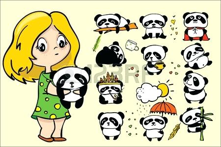 450x300 girl pandas panda anime drawing danishshah - Panda Anime Drawing