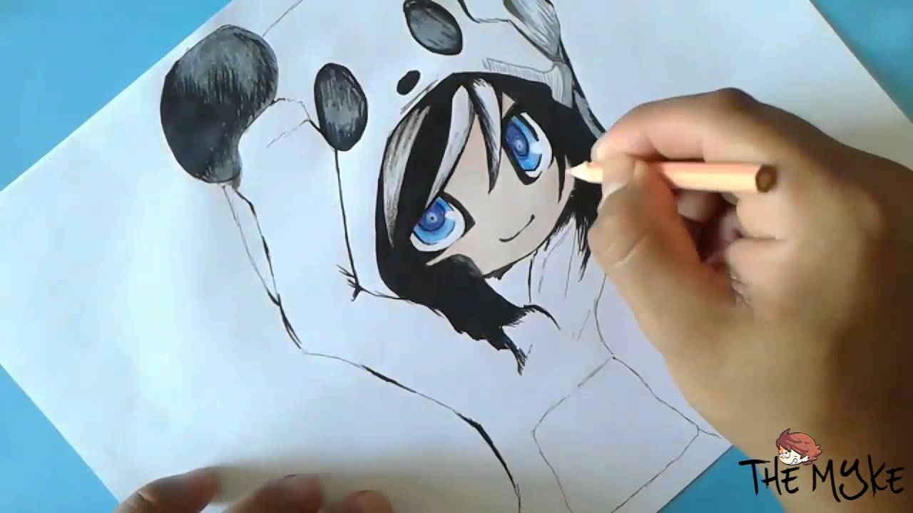 1280x720 Panda Kawaii - Panda Anime Drawing
