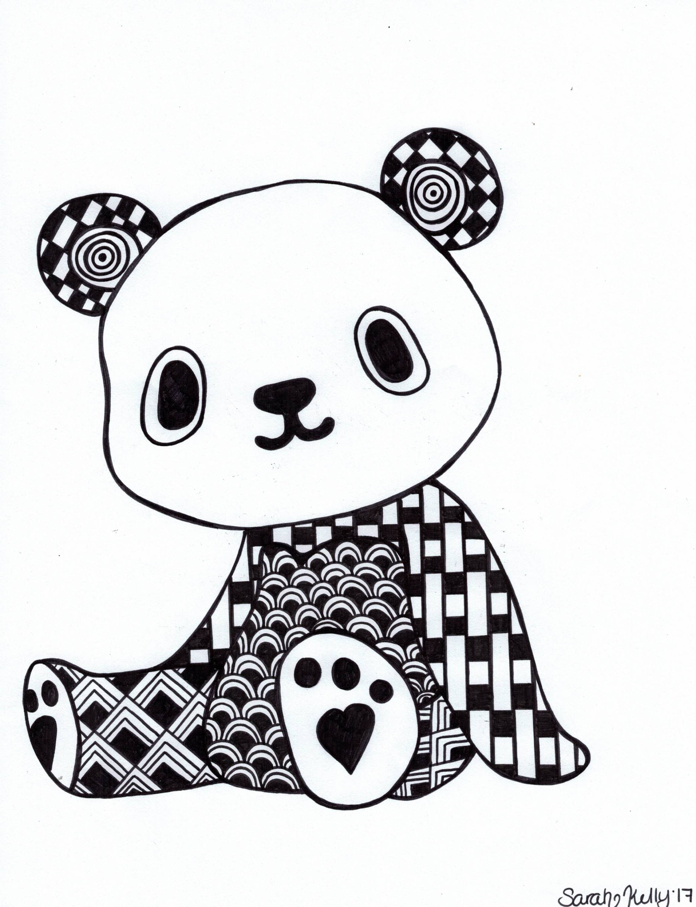 Panda Bear Line Drawing at Explore collection of