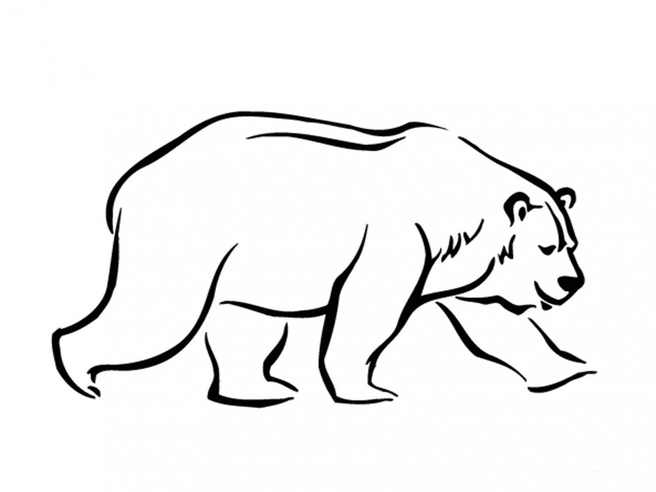 940x705 Polar Bear Line Drawing - Panda Bear Line Drawing