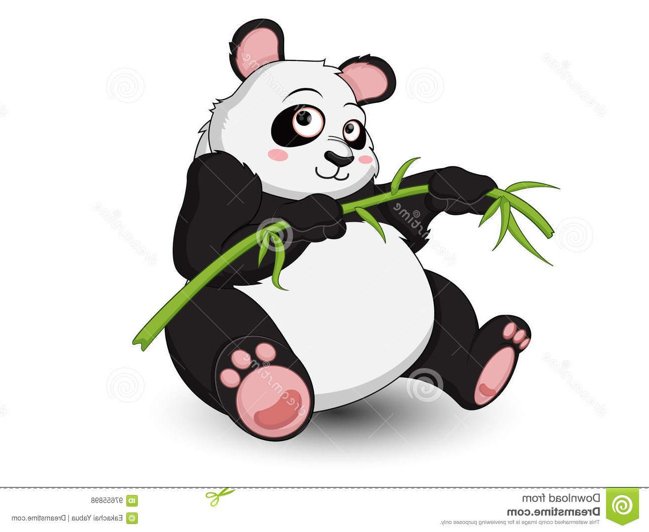 1300x1065 Hd Cute Panda Cartoon Vector White Background Drawing - Panda Cartoon Drawing
