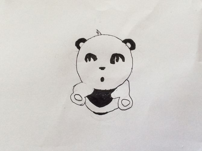 670x500 How To Draw A Cartoon Panda Steps - Panda Cartoon Drawing