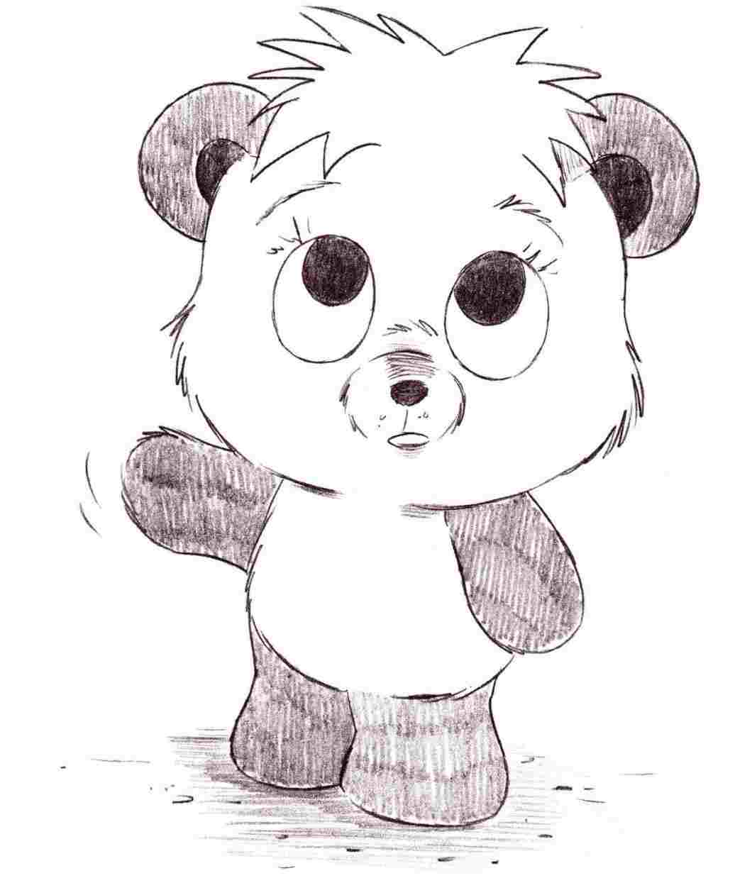 1036x1238 Panda Cartoon Drawing - Panda Cartoon Drawing