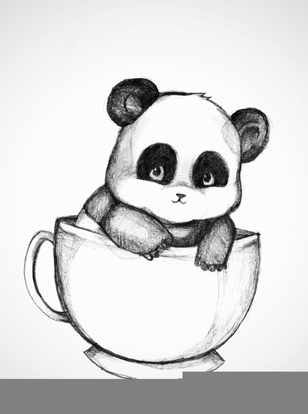 446x600 Baby Panda Drawing Free Images - Panda Drawing