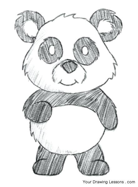 Panda Drawing Easy at PaintingValley.com | Explore collection of Panda ...