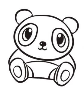 278x302 How To Draw A Cute Panda, Step - Panda Drawing Easy