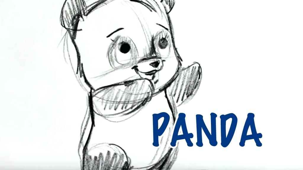 1024x576 giant panda drawing panda drawing giant panda drawing step - Panda Drawing Step By Step