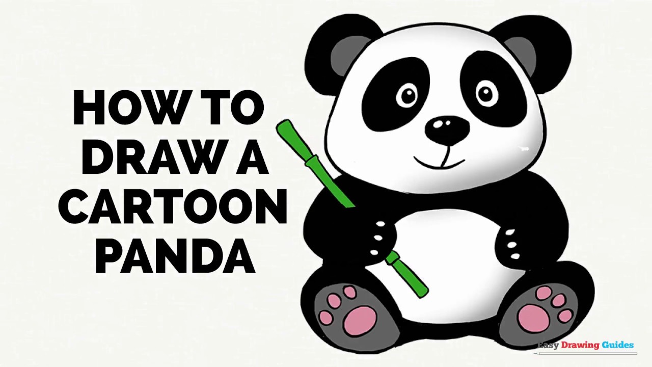1280x720 How To Draw A Cartoon Panda - Panda Drawing Step By Step