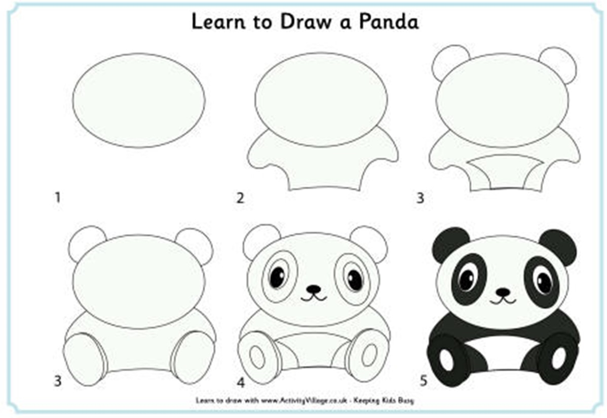 How To Draw A Giant Panda Step By Step Easy