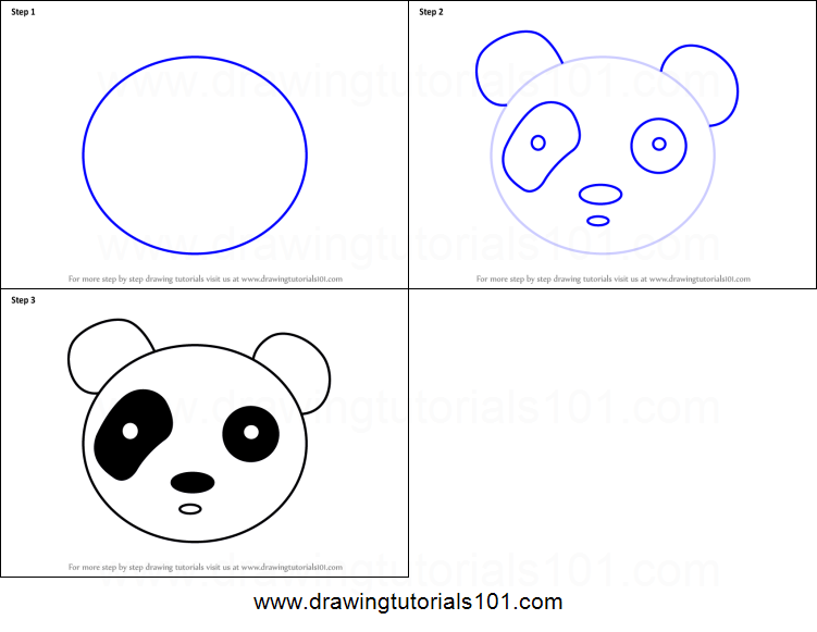 751x581 How To Draw A Panda Face For Kids Printable Step - Panda Drawing Step By Step