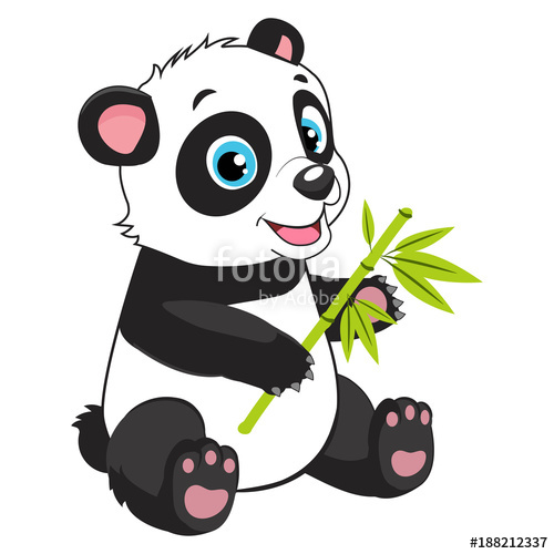 Orasnap: Baby Panda Eating Bamboo Drawing