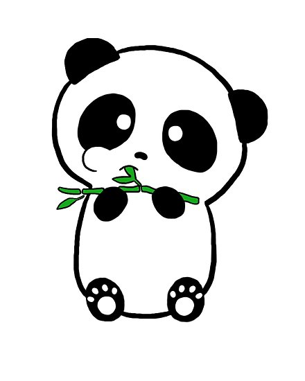 440x550 panda eating bamboo posters - Panda Eating Bamboo Drawing