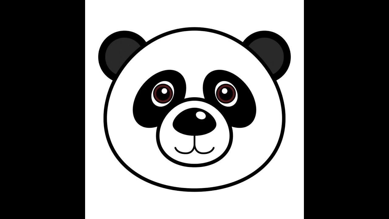 1280x720 How To Draw A Cool, Happy Panda Face!!! - Panda Face Drawing