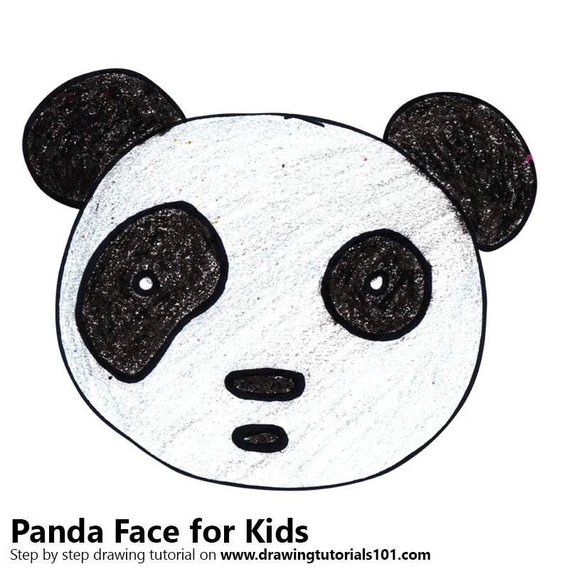 800x800 Learn How To Draw A Panda Face For Kids - Panda Face Drawing