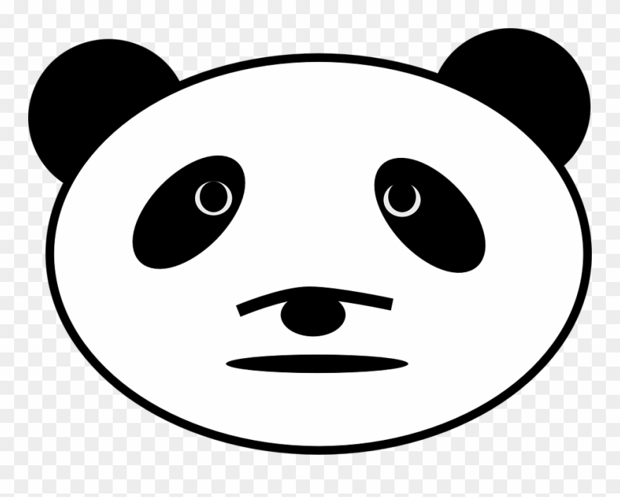 880x705 Panda Bear Clipart Buy Clip Art - Panda Face Drawing