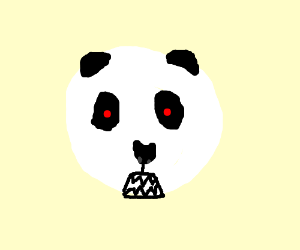 300x250 Evil Panda Face Drawing - Panda Face Drawing