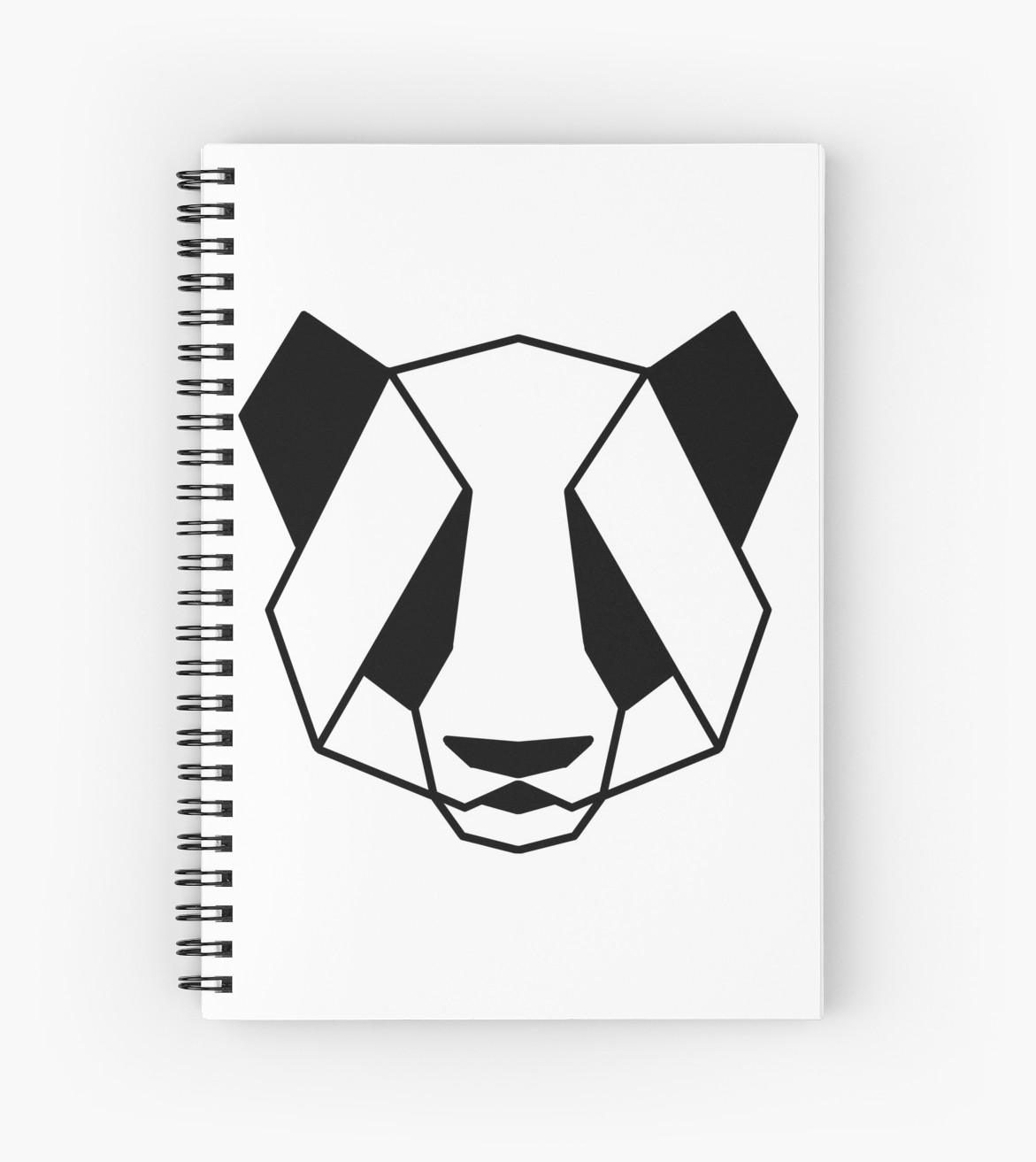 1171x1313 geometric panda head spiral notebooks - Panda Head Drawing