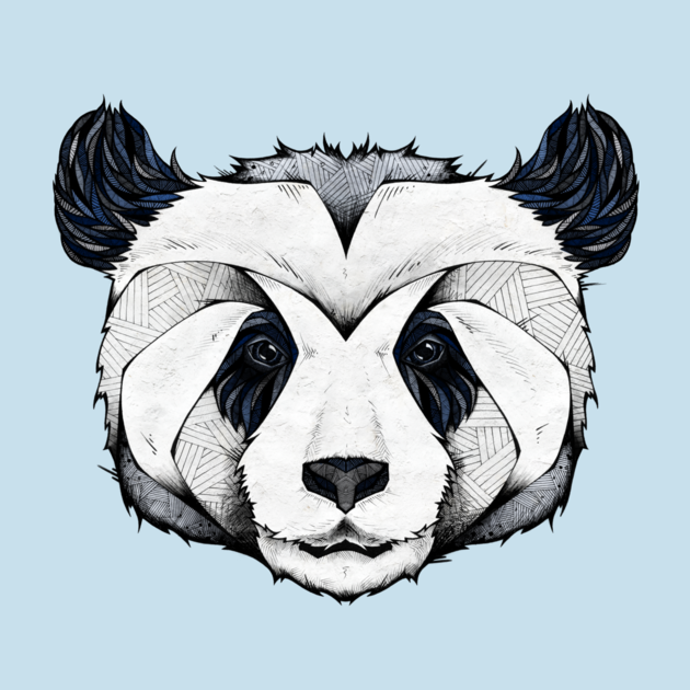 630x630 mosaics art, panda drawing, panda art - Panda Head Drawing