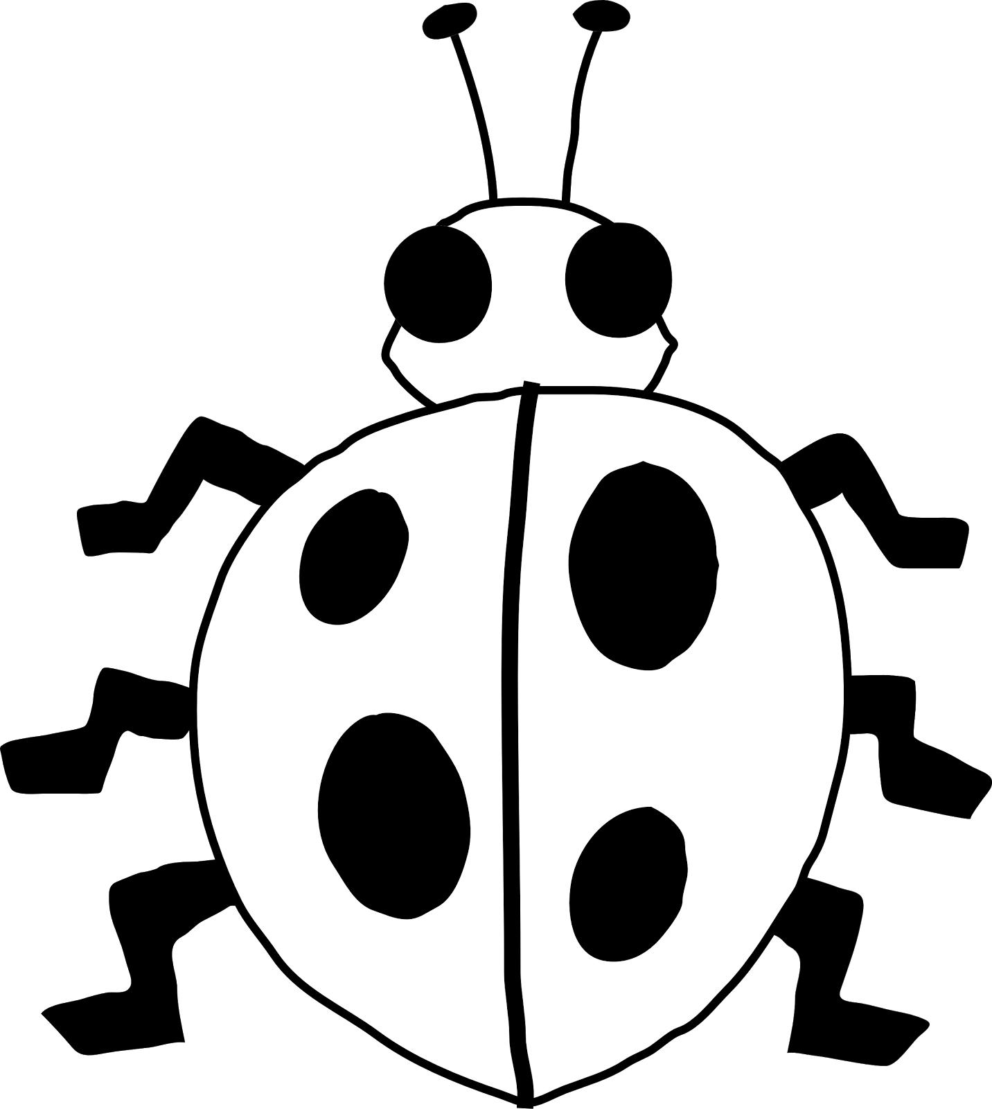 1432x1600 Lady Bug Line Drawing - Panda Line Drawing