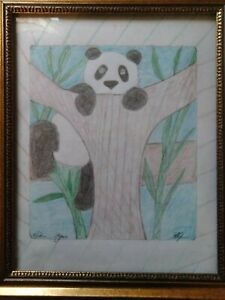 225x300 cute panda pencil drawingart ebay - Panda Pencil Drawing