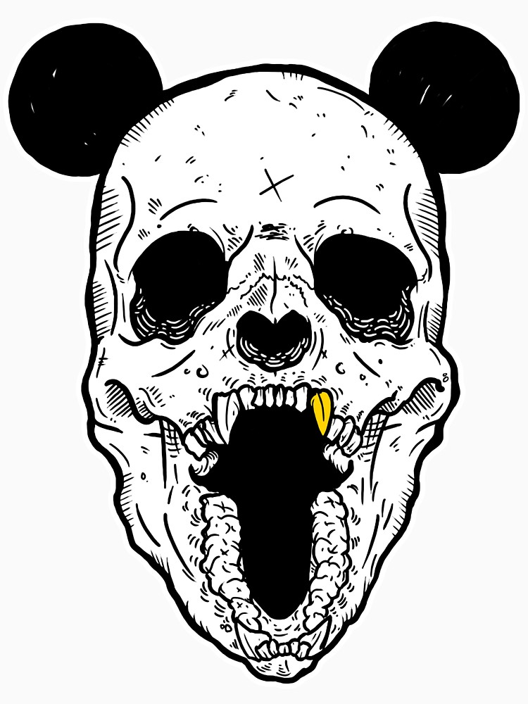 750x1000 Skull Drawing Panda For Free Download - Panda Skull Drawing
