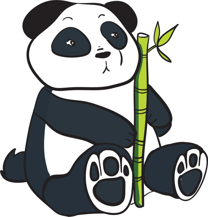 Panda With Bamboo Drawing at PaintingValley.com | Explore collection of ...