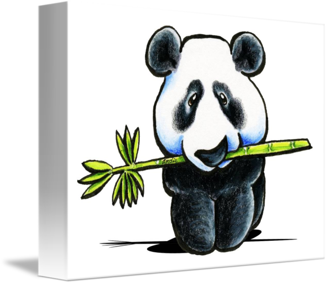 650x564 panda bamboo - Panda With Bamboo Drawing