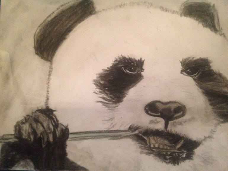 770x578 panda with bamboo drawing - Panda With Bamboo Drawing