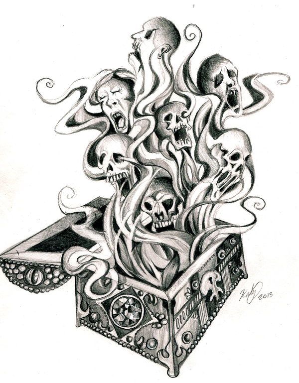 600x769 pandora's box drawing - Pandoras Box Drawing